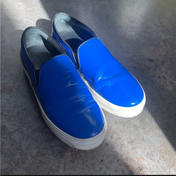 Celine Blue Slip Ons - Picture 2 of 5